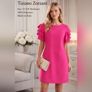 🌸 Tiziano Zorzan Pink Dress – Size 44 (US Medium) 🌸